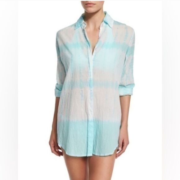 LETARTE Apres Soleil Button-Down Oversized Shirt Size Small - Picture 10 of 10